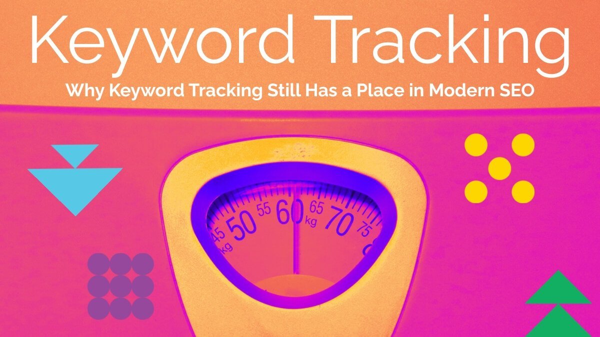 Keyword Tracking graphic with a percentage dial