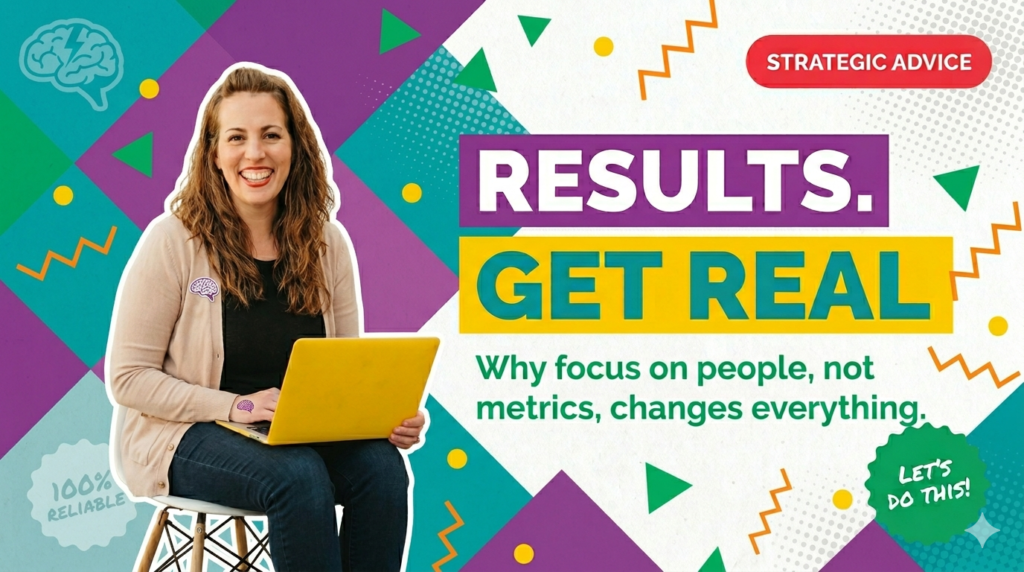 Marketing graphic reading Results Get Real