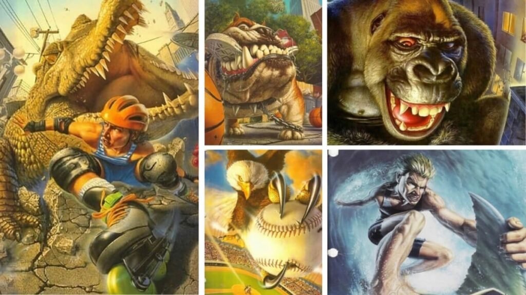 Collection of 1990s cartoon folder artwork
